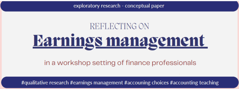 Earnings management: the gray area